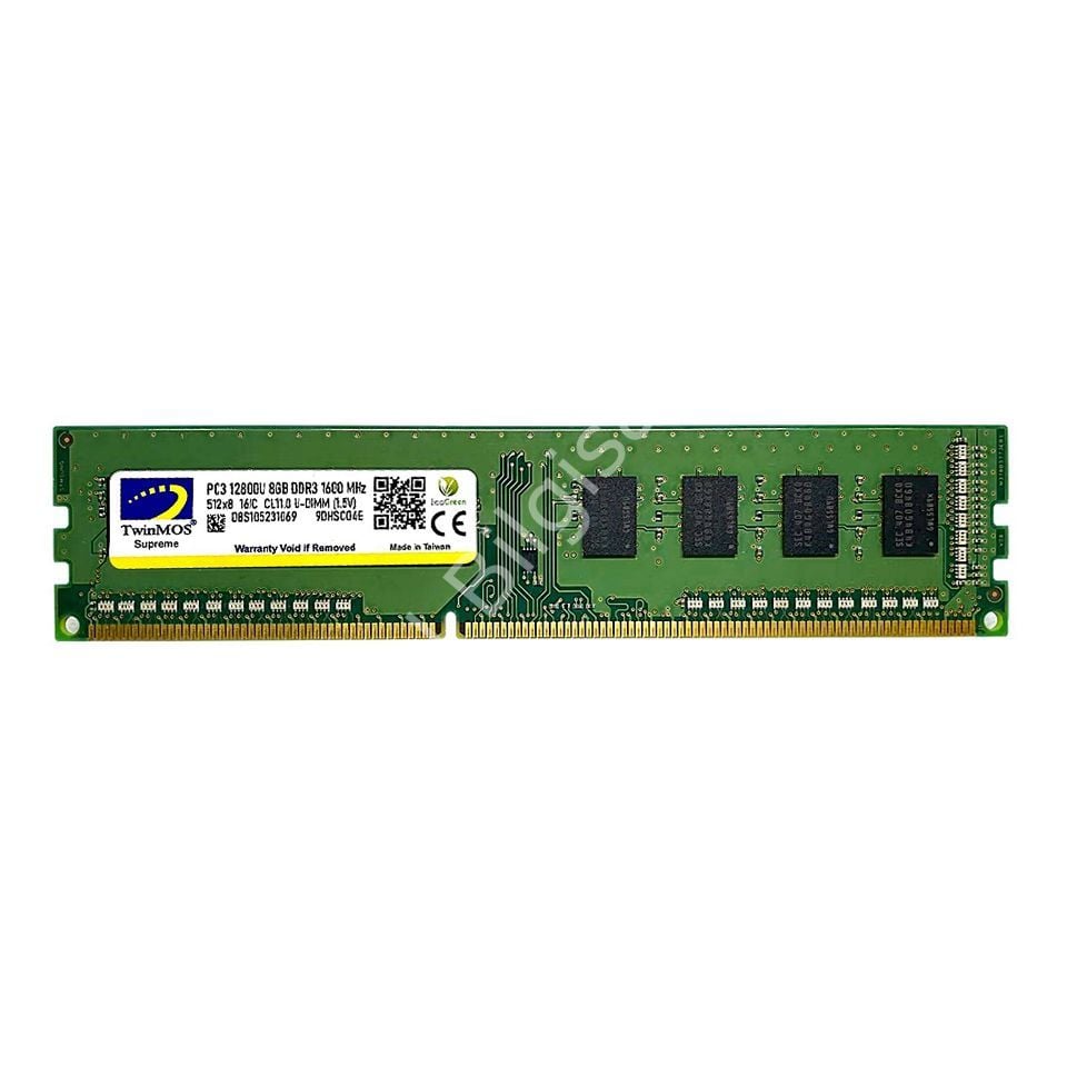 TWINMOS 8GB 1600MHz DDR3 1.5V PC Ram MDD38GB1600D