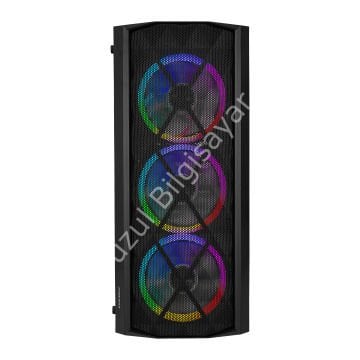 EVEREST BUMPY PSU YOK 4x12CM RGB FAN ATX TEMPERED GLASS 2xUSB2.0/1xUSB3.0 SİYAH MID TOWER GAMİNG KASA
