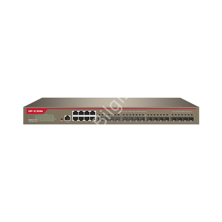 IP-COM IP-G5324-16F 16 PORT 1G SFP + 8 PORT BAKIR 10/100/1000 L3 YÖNETİLEBİLİR RACK MOUNT SWITCH METAL KASA