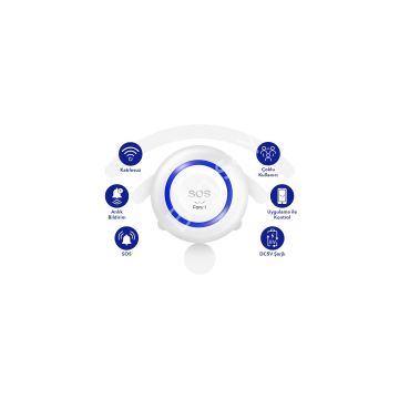 FONRİ WF3-AL1-0701-01 WIFI KABLOSUZ AKILLI SOS / PANİK BUTONU