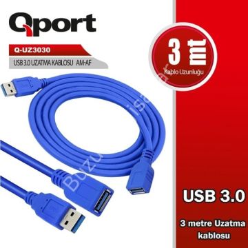 QPORT Q-UZ3050 USB 3.0 USB UZATMA KABLOSU 5 MT