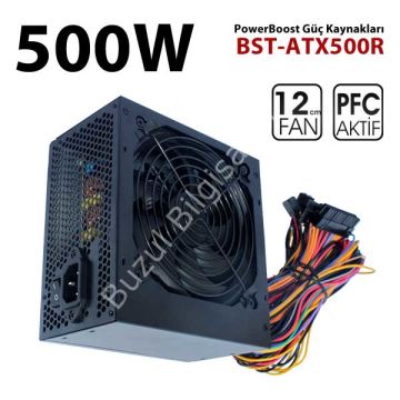POWER BOOST BST-ATX500R 500W 12cm FANLI POWER SUPPLY AKTIF PFC