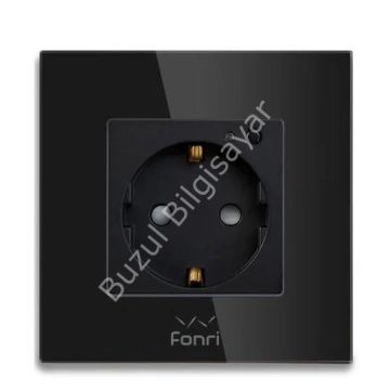 FONRİ WF3-EL3-0401-04 WIFI AKILLI DUVAR PRİZİ SİYAH