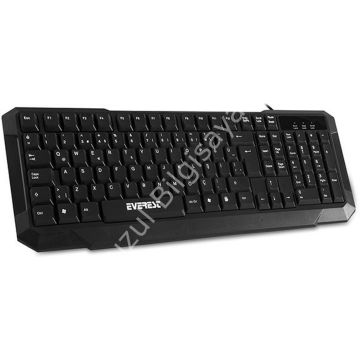 EVEREST KM-515 TÜRKÇE USB STANDART SİYAH Q KLAVYE+MOUSE