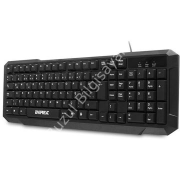 EVEREST KM-515 TÜRKÇE USB STANDART SİYAH Q KLAVYE+MOUSE