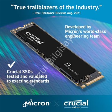 CRUCIAL P3 1TB 3500/3300MB/s M.2 2280 PCIe NVME SSD CT1000P3SSD8