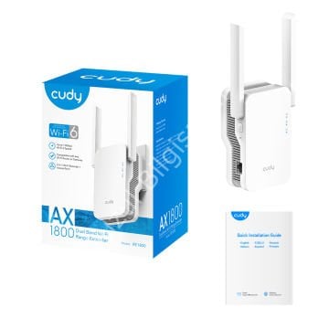 CUDY RE1800 AX1800 Wi-Fi 6 1PORT 2 ANTEN 2.4/5GHz INDOOR REPEATER MENZİL GENİŞLETİCİ