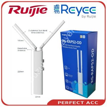 RUIJIE REYEE RG-RAP52-OD Wi-Fi 5 AC1300 1PORT GIGABIT 2X2 MU-MIMO 2.4/5GHz POE ADAPTORSUZ OUTDOOR OMNI ANTEN (360 DERECE