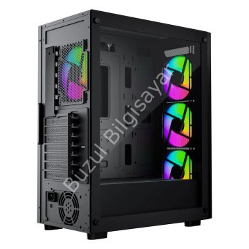 GAMEBOOSTER RAIDER GBE651B 650W 80+ 4x12CM FAN E-ATX USB3.0 GAMING KASA
