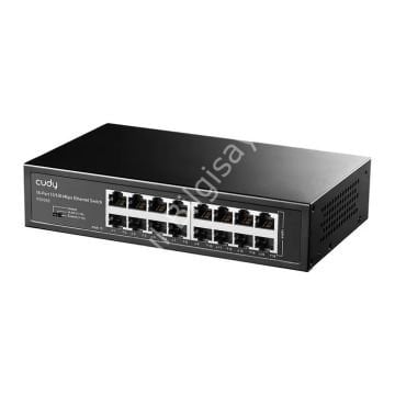 CUDY FS1016 16 PORT 10/100 YONETILEMEZ RACK MOUNT SWITCH METAL KASA