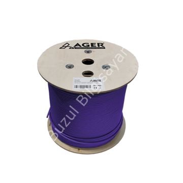 AGER AC-600-5-PU 500MT U/UTP CAT6 LS0H - HELOJEN FREE MOR 250MHZ 23AWG %100 BAKIR