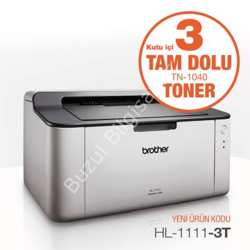 BROTHER HL-1111-3T MONO LAZER USB A4 YAZICI 3 TAM DOLU TONER