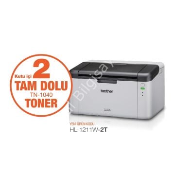 BROTHER HL-1211W-2T MONO LAZER USB/WIFI A4 YAZICI 2 TAM DOLU TONERLİ