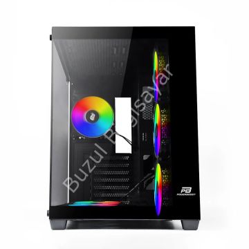 POWER BOOST JBST-PBPV005BB SEA VİEW PSU YOK 7x12CM ARGB FAN ATX PENCERELİ USB3.0 SİYAH KASA STORM