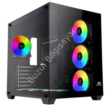 POWER BOOST JBST-PBPV005BB SEA VİEW PSU YOK 7x12CM ARGB FAN ATX PENCERELİ USB3.0 SİYAH KASA STORM