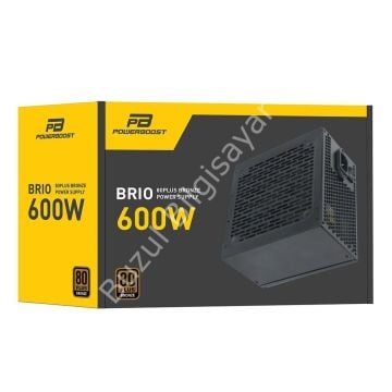 POWER BOOST ATX600BEU BRİO 600W 12cm FANLI POWER SUPPLY 80+ BRONZE AKTİF PFC
