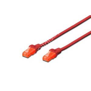 DIGITUS DK-1617-010/R 1MT UTP CAT6 PATCH KABLO KIRMIZI Cu, LSZH AWG 26/7