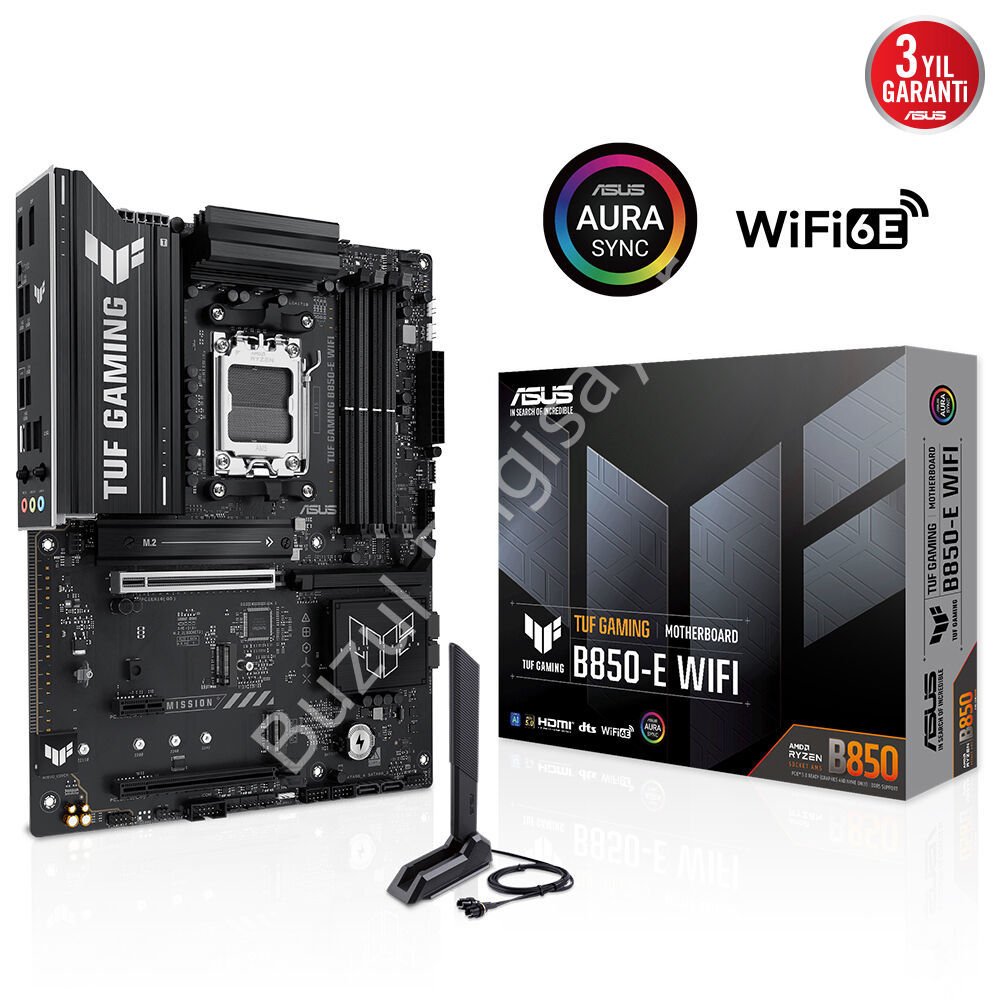 ASUS TUF GAMING B850-E WIFI 4xDDR5 HDMI+DP 3xM.2 AM5 ANAKART