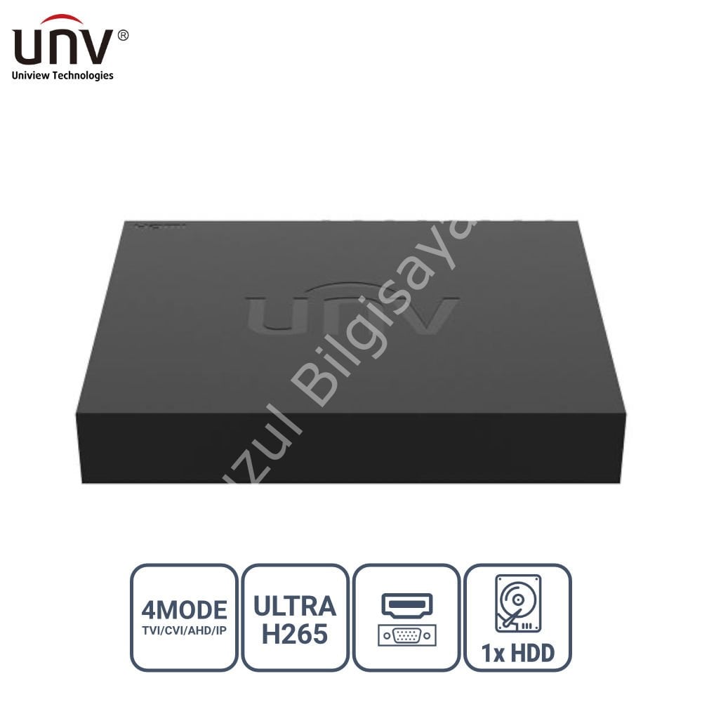 UNIVIEW XVR301-16F 16 KANAL 1x HDD H65+ HİBRİT DVR KAYIT CİHAZI