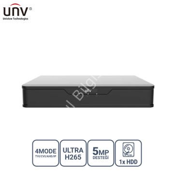 UNIVIEW XVR301-08G3 8 KANAL 5MP 1x HDD H65+ HİBRİT DVR KAYIT CİHAZI