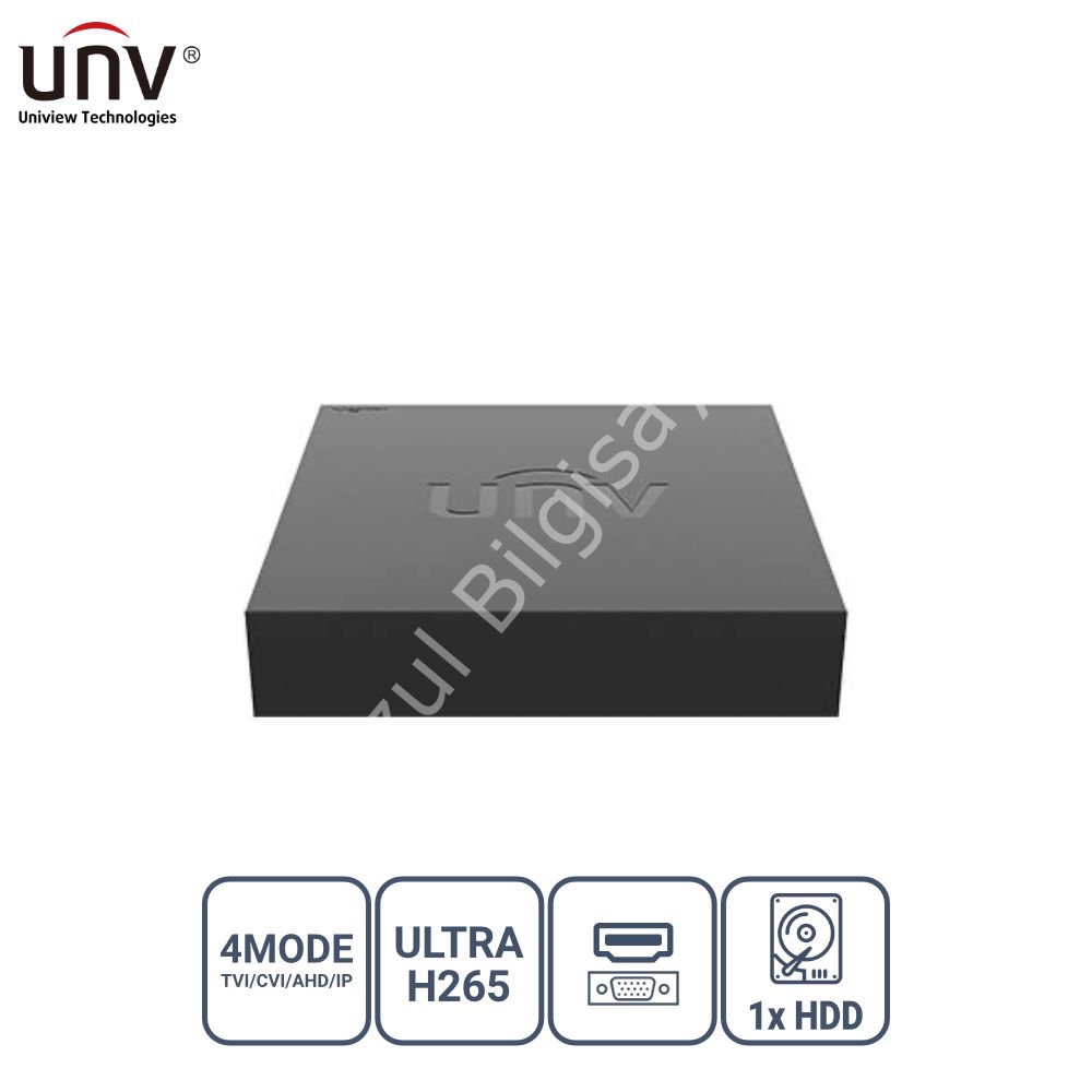 UNIVIEW XVR301-04F 4 KANAL 1x HDD H65+ HİBRİT DVR KAYIT CİHAZI