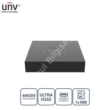 UNIVIEW XVR301-04F 4 KANAL 1x HDD H65+ HİBRİT DVR KAYIT CİHAZI