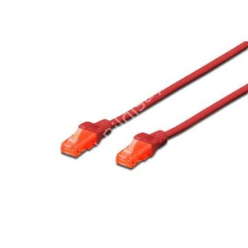 DIGITUS DK-1617-005/R 50CM UTP CAT6 PATCH KABLO KIRMIZI Cu, LSZH AWG 26/7