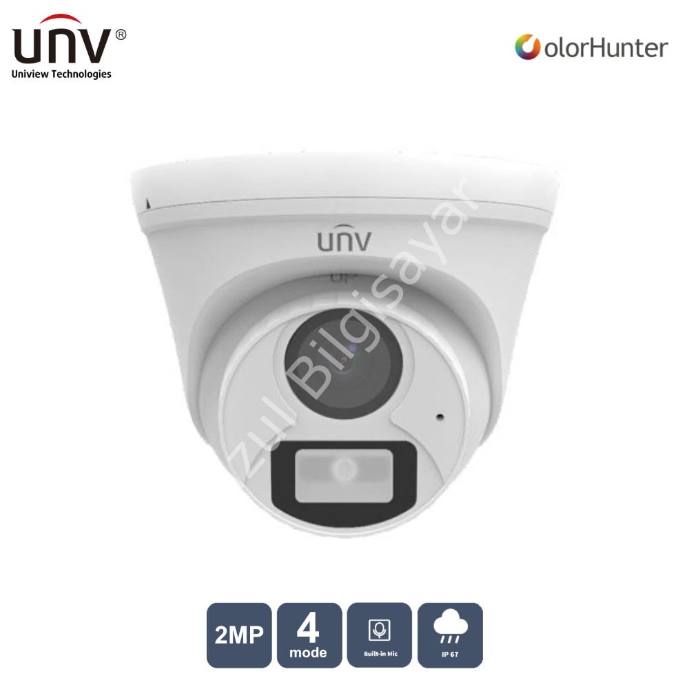 UNIVIEW UAC-T112-AF28-W 2MP 2.8MM COLORHUNTER 20MT IP67 AHD DAHİLİ SES DOME KAMERA