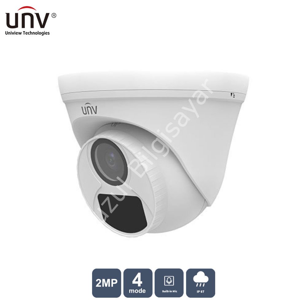 UNIVIEW UAC-T112-AF28 2MP 2.8MM 20MT IP67 AHD DAHİLİ SES DOME KAMERA