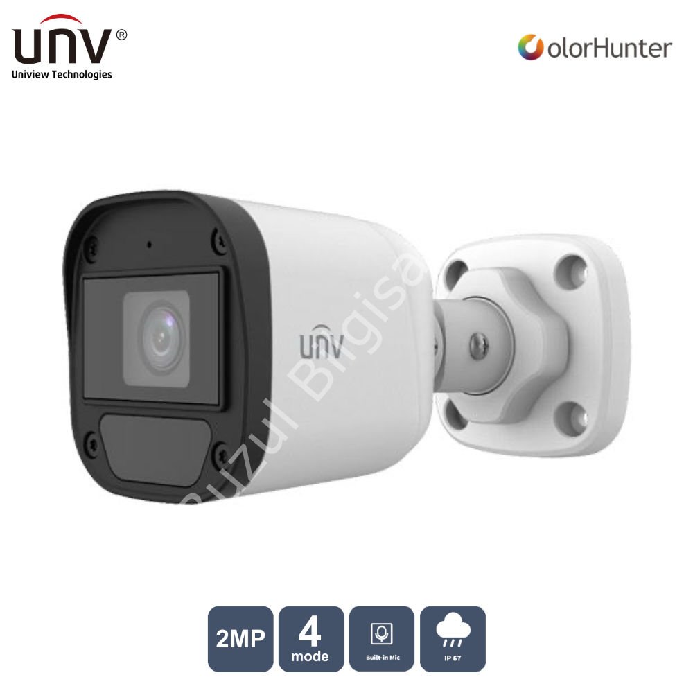 UNIVIEW UAC-B112-AF28-W 2MP 2.8MM COLORHUNTER 20MT IP67 AHD DAHİLİ SES IR BULLET KAMERA