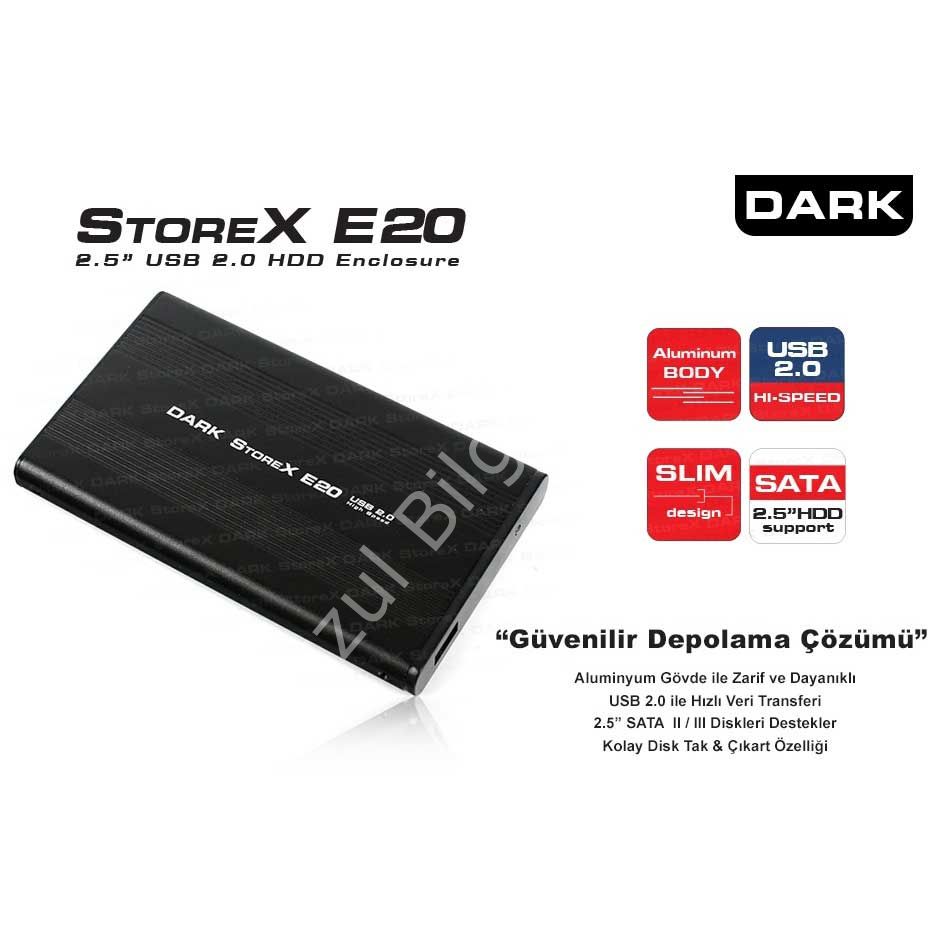 DARK DK-AC-DSE20 2.5'' USB 2.0 SATA HDD KUTU ALUMİNYUM