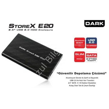 DARK DK-AC-DSE20 2.5'' USB 2.0 SATA HDD KUTU ALUMİNYUM