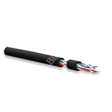 QPORT Q-CAT02 500MT UTP CAT6 OUTDOOR NETWORK KABLO SIYAH 23AWG 0.58MM
