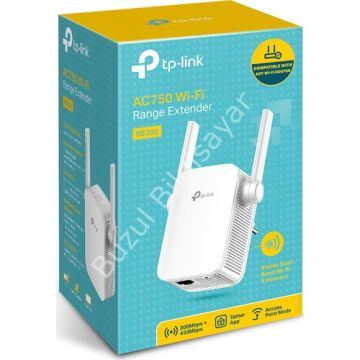 TP-LINK RE205 AC750 750MBPS 1PORT 10/100 ETHERNET PORT 2 ANTEN 2.4 GHZ & 5 GHZ RANGE EXTENDER