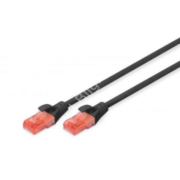 DIGITUS DK-1617-005/BL 50CM UTP CAT6 PATCH KABLO SIYAH Cu, LSZH AWG 26/7