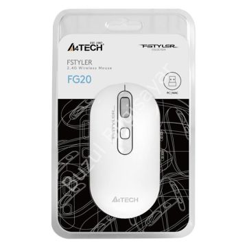A4 TECH FG20 KABLOSUZ 2000DPI BEYAZ MOUSE