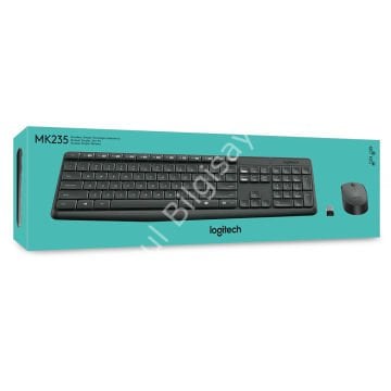 LOGITECH MK235 TÜRKÇE KABLOSUZ KOYU GRI Q KLAVYE+MOUSE