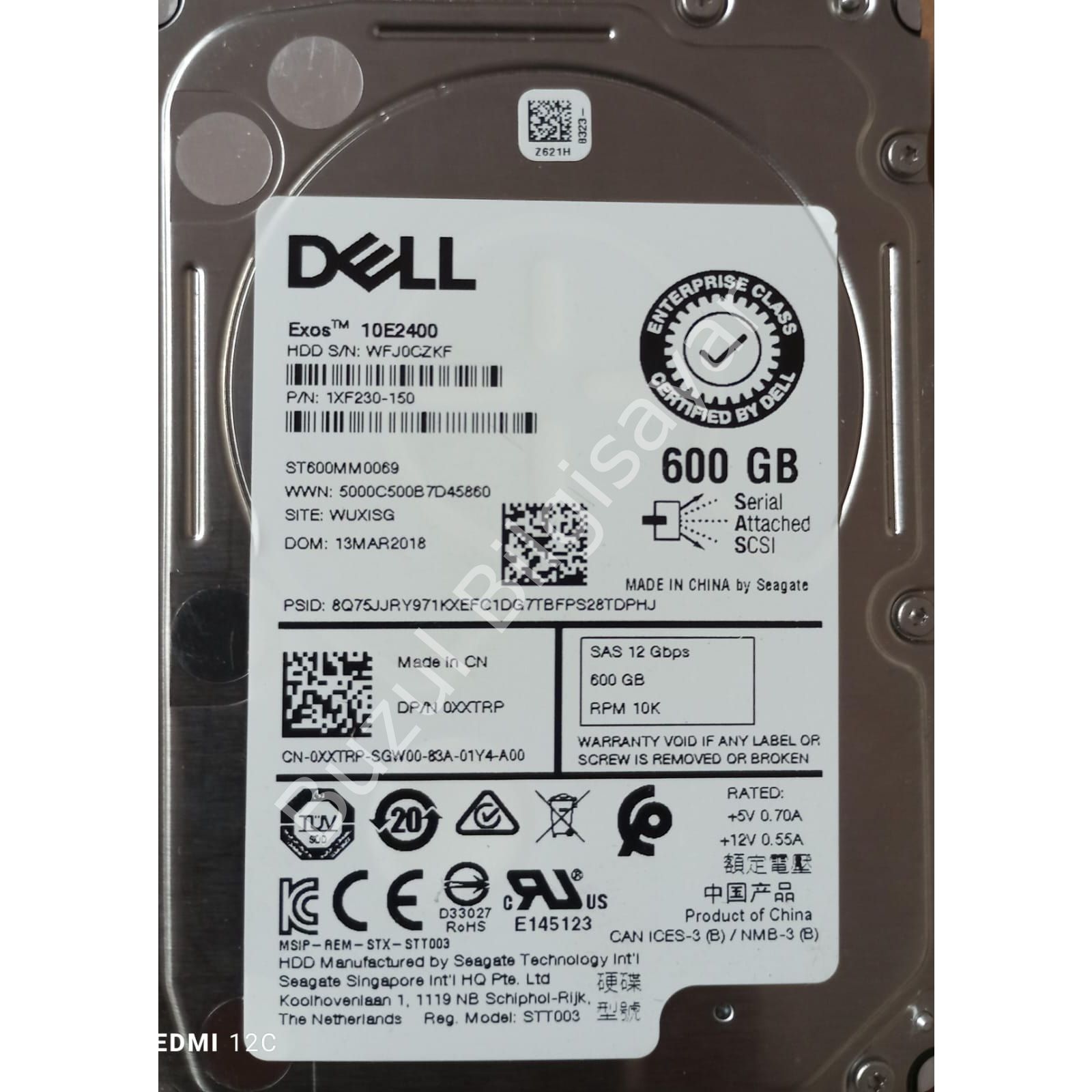 DELL 1XF230-150 / 10E2400 600GB 10K 2.5'' SAS KIZAKLI HDD BULK