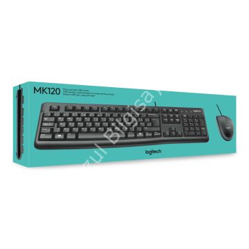 LOGITECH MK120 TÜRKÇE KABLOLU USB STANDART SİYAH 920-002560 Q KLAVYE+MOUSE