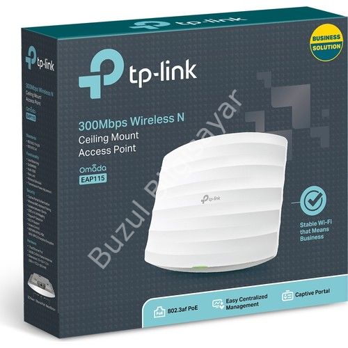 TP-LINK EAP115 300MBPS 3DBI 2.4GHz TAVAN TİPİ ACCESS POINT