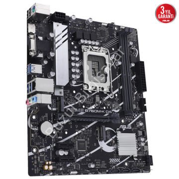 ASUS PRIME B760M-K D4 2xDDR4 VGA/HDMI 2xM.2 1xGLAN 1700P (12.Gen 13.Gen) ANAKART