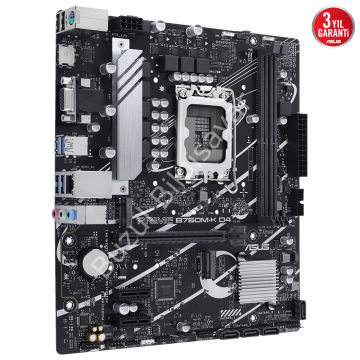 ASUS PRIME B760M-K D4 2xDDR4 VGA/HDMI 2xM.2 1xGLAN 1700P (12.Gen 13.Gen) ANAKART