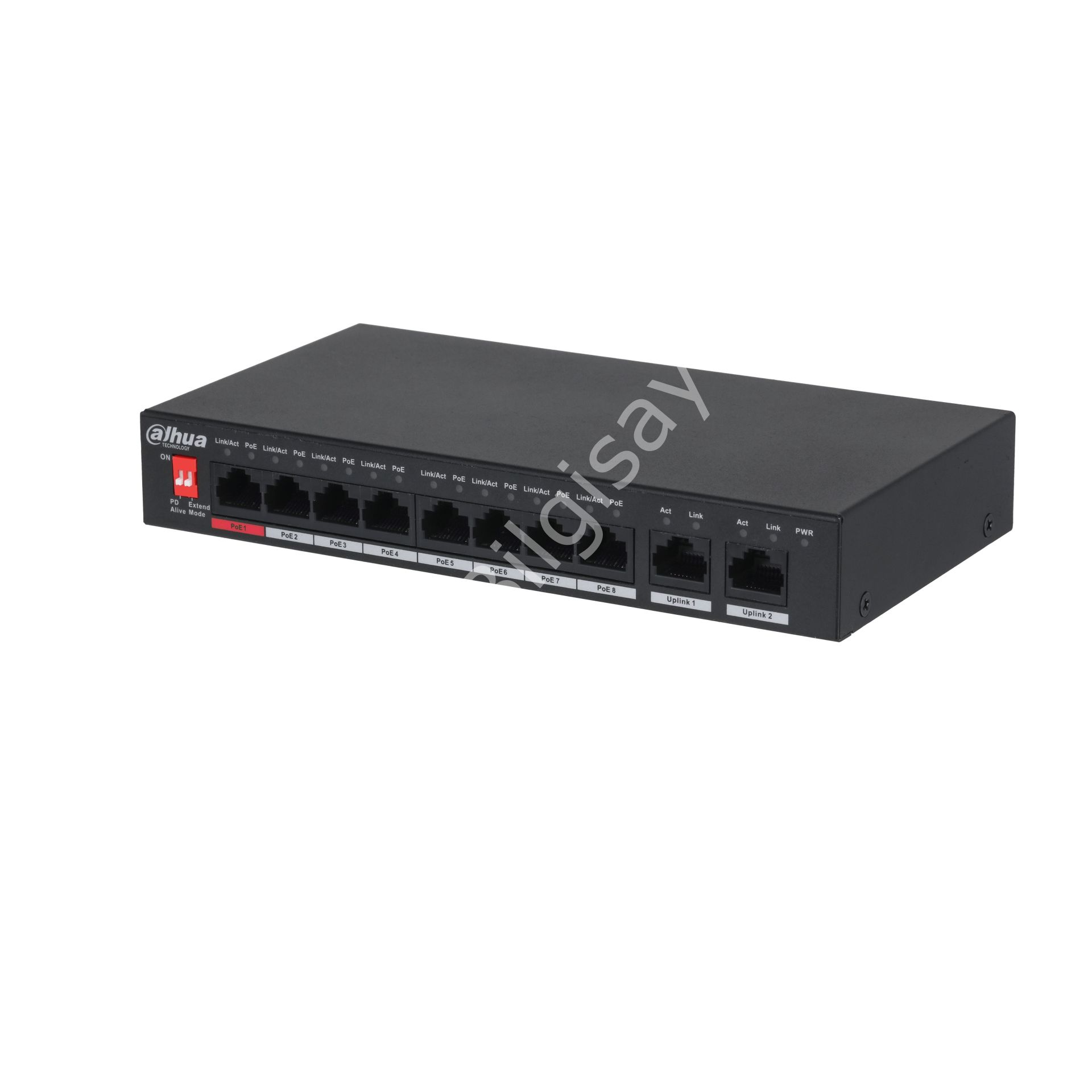 DAHUA PFS3010-8ET-96-V2 8 PORT 10/100 2GE UPLINK 96W YONETILEMEZ POE SWITCH