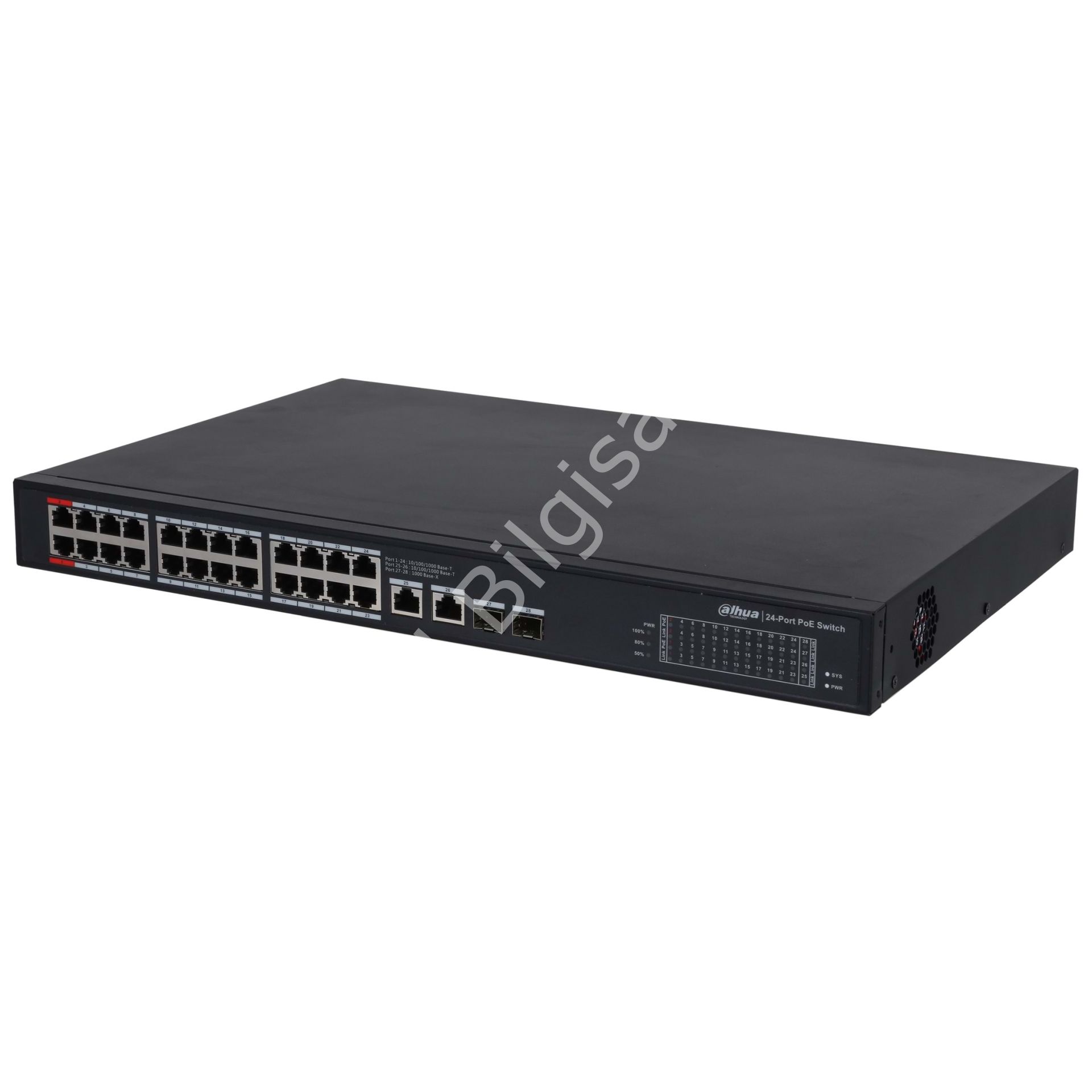 DAHUA PFS3228-24GT-360-V2 24 PORT 10/100/1000 2 PORT UPLINK +2 SFP 360 WATT YONETILEMEZ POE SWITCH