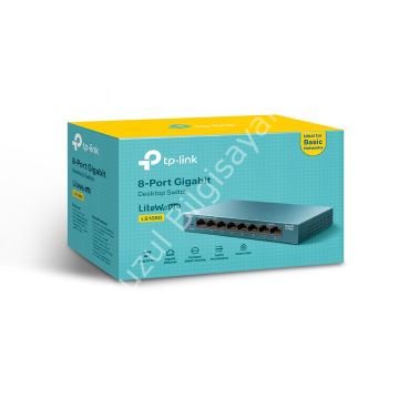 TP-LINK LS108G 8 PORT 10/100/1000 YONETILEMEZ DESKTOP SWITCH METAL KASA
