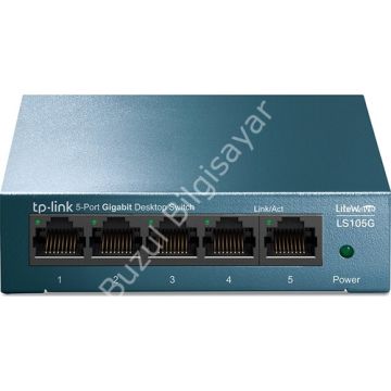 TP-LINK LS105G 5 PORT 10/100/1000 YONETILEMEZ DESKTOP SWITCH METAL KASA