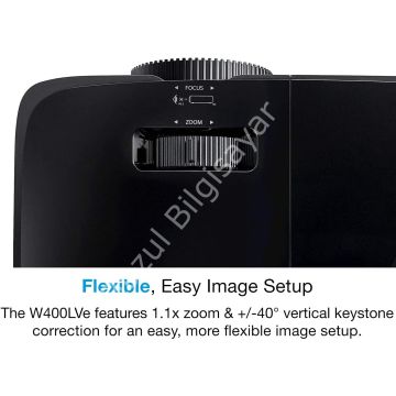 OPTOMA W400LVE 4000AL 1280x800 15000S VGA/HDMI 25000:1 SİYAH WXGA DLP PROJEKSİYON
