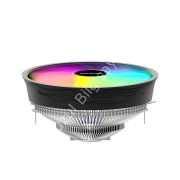 Evercool CS-02 RAİNBOW 12CM RGB AMD & INTEL LGA1700/AM5 SOKET İŞLEMCİ FANI
