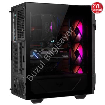 ASUS TUF GAMING GT301 PSU YOK 4x12CM ARGB FAN ATX TEMPERLİ SİYAH GAMING KASA