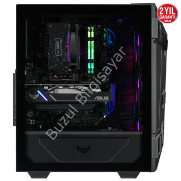 ASUS TUF GAMING GT301 PSU YOK 4x12CM ARGB FAN ATX TEMPERLİ SİYAH GAMING KASA